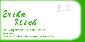 erika klich business card